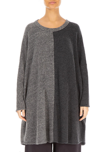 Oversized Dual Grey Wool Sweater 1