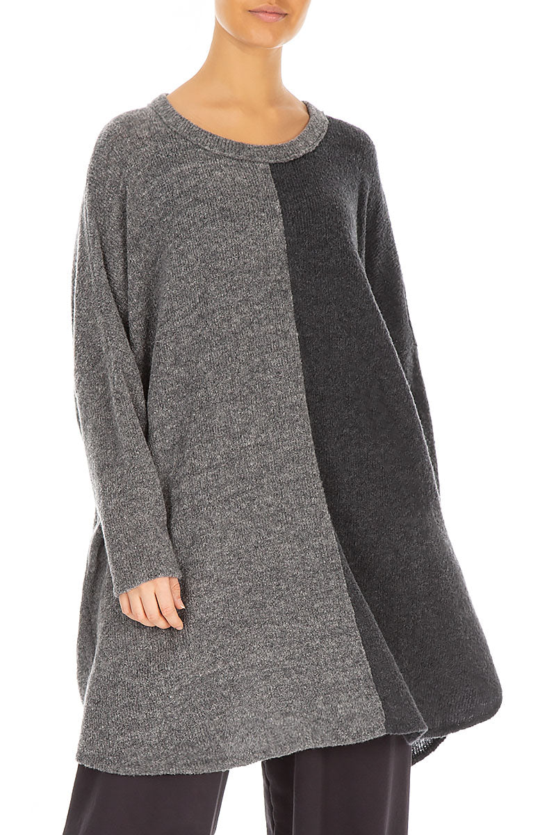 Oversized Dual Grey Wool Sweater 3