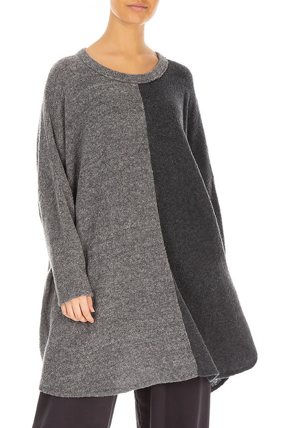 Oversized Dual Grey Wool Sweater 3