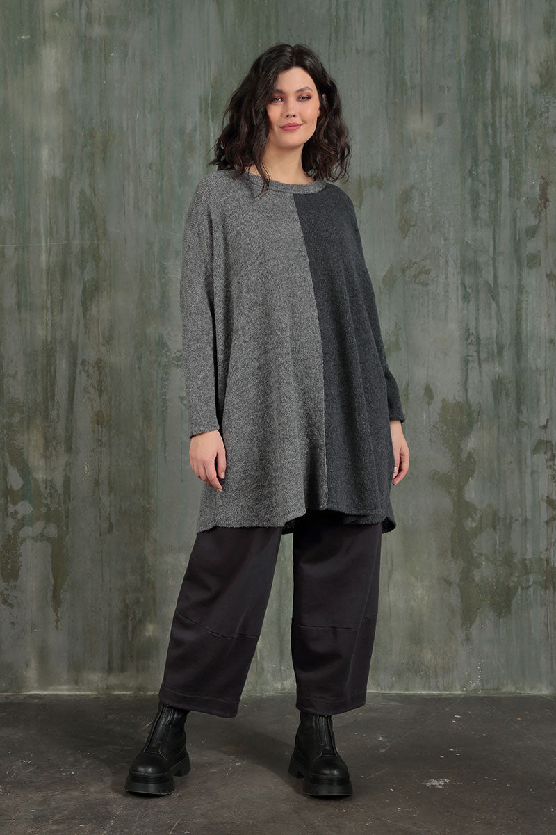 Oversized Dual Grey Wool Sweater 6
