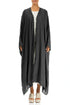 Oversized Raw Edge Graphite Gauze Linen Jacket 1