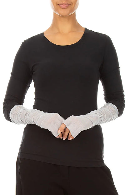 Pearl Grey Mesh Soft Cotton Wristlets 1