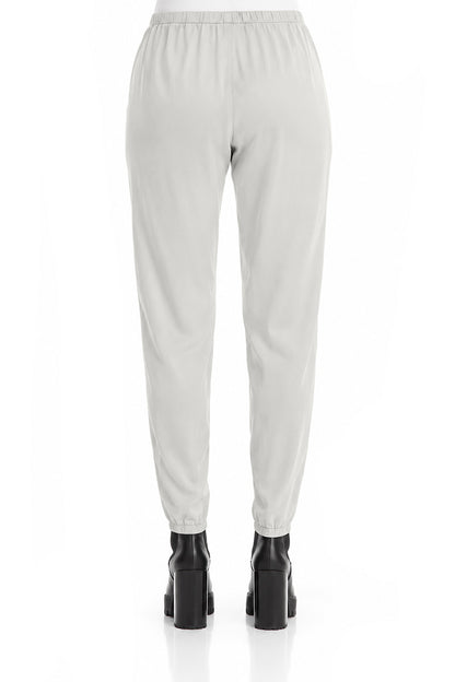 Pearl Grey Silk Leggings 2