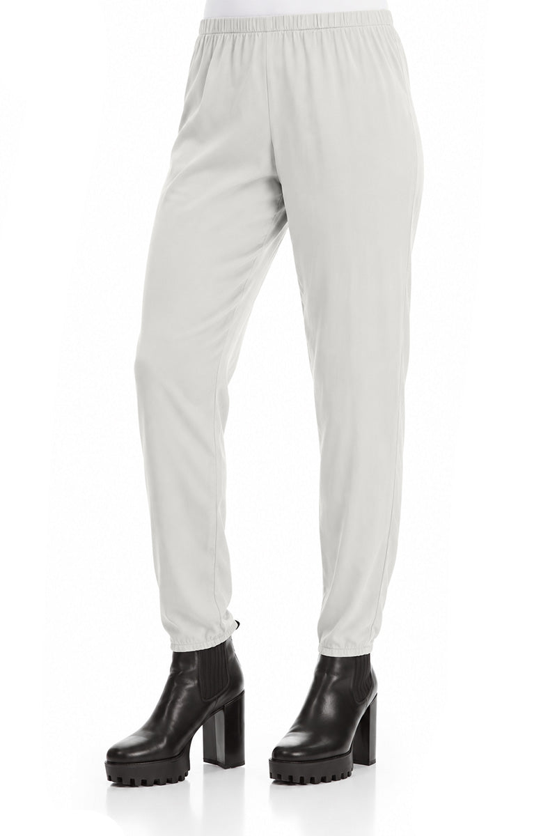 Pearl Grey Silk Leggings 3