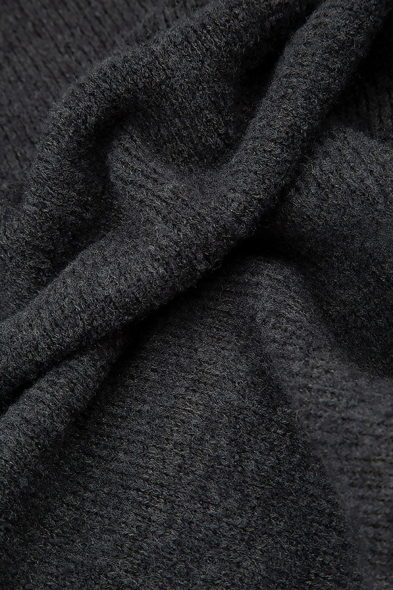Cardigan ample gris bicolore en Laine