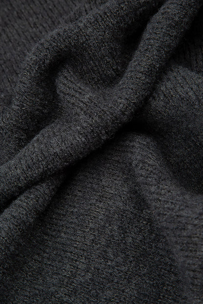 Cardigan ample gris bicolore en Laine