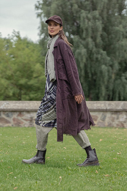 Raw Truffle Brown Linen Jacket Coat 7