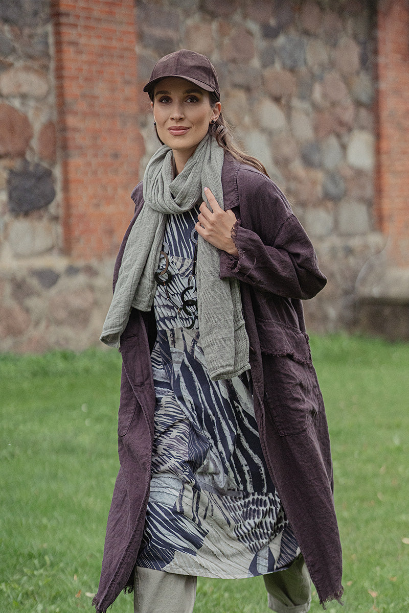 Raw Truffle Brown Linen Jacket Coat 8