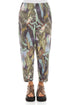 Relaxed Taper Art Mosaic Linen Trousers 1