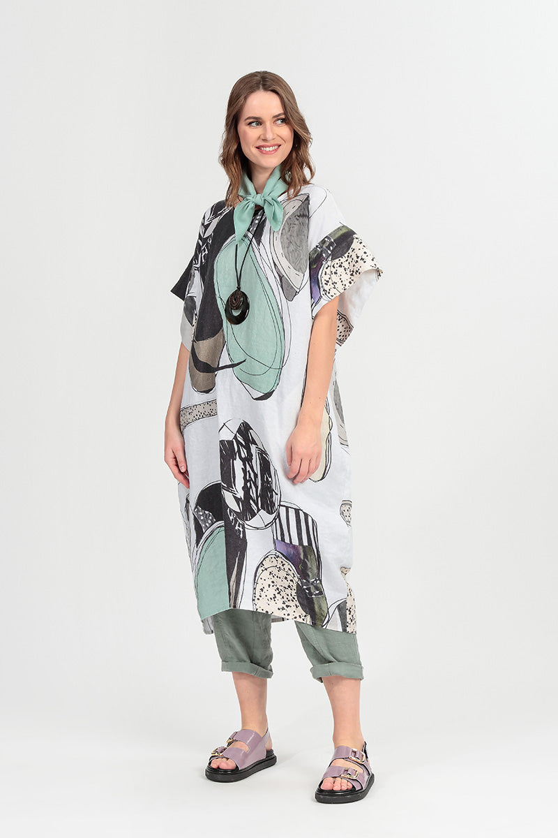 Relaxed Taper Sage Linen Trousers 8