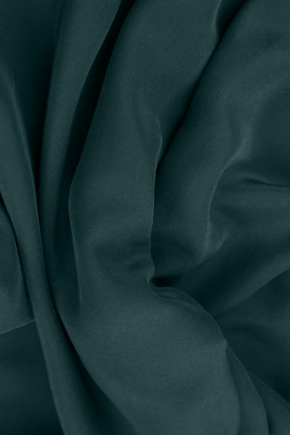 Romantic Emerald Silk Bamboo Midi Dress 6
