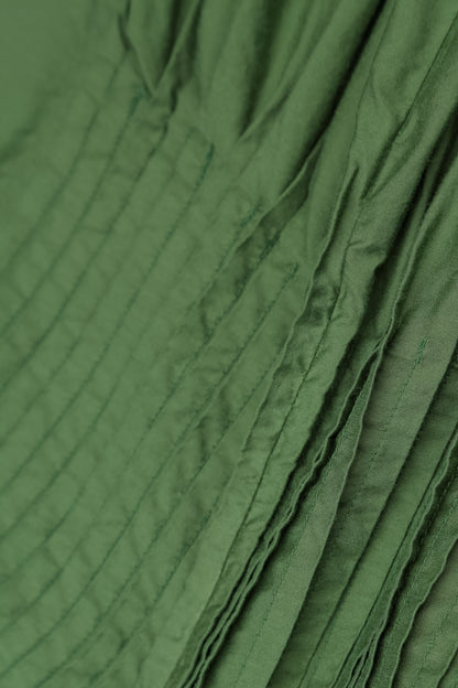 Romantic Pin Tuck Shamrock Green Silk Bamboo Dress