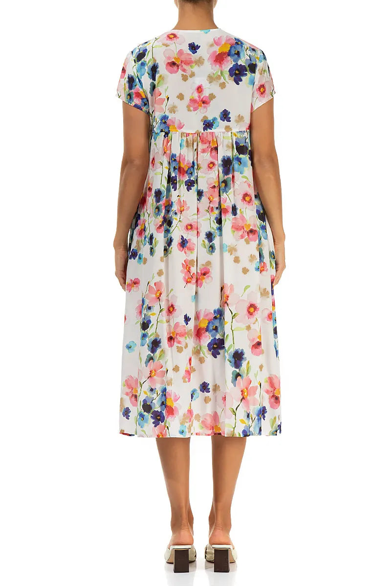 Romantic Primrose Silk Bamboo Midi Dress 2