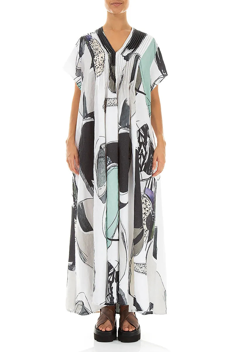 Romantic Tumbled Stone Linen Dress 1