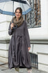 Ruched Graphite Cotton Dress 1