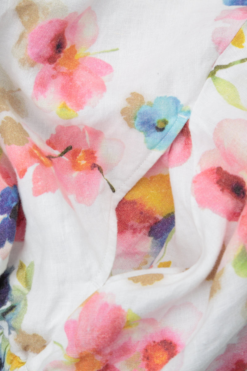 Ruffled Front Primrose Linen Shirt 5