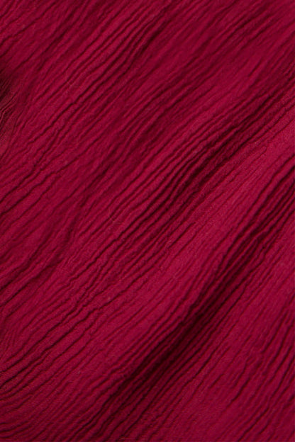 Romantisches weinrotes Kleid aus Seidenviskose