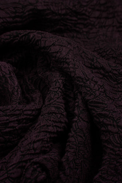 Loose Floral Dark Violet Silk Tunic 5