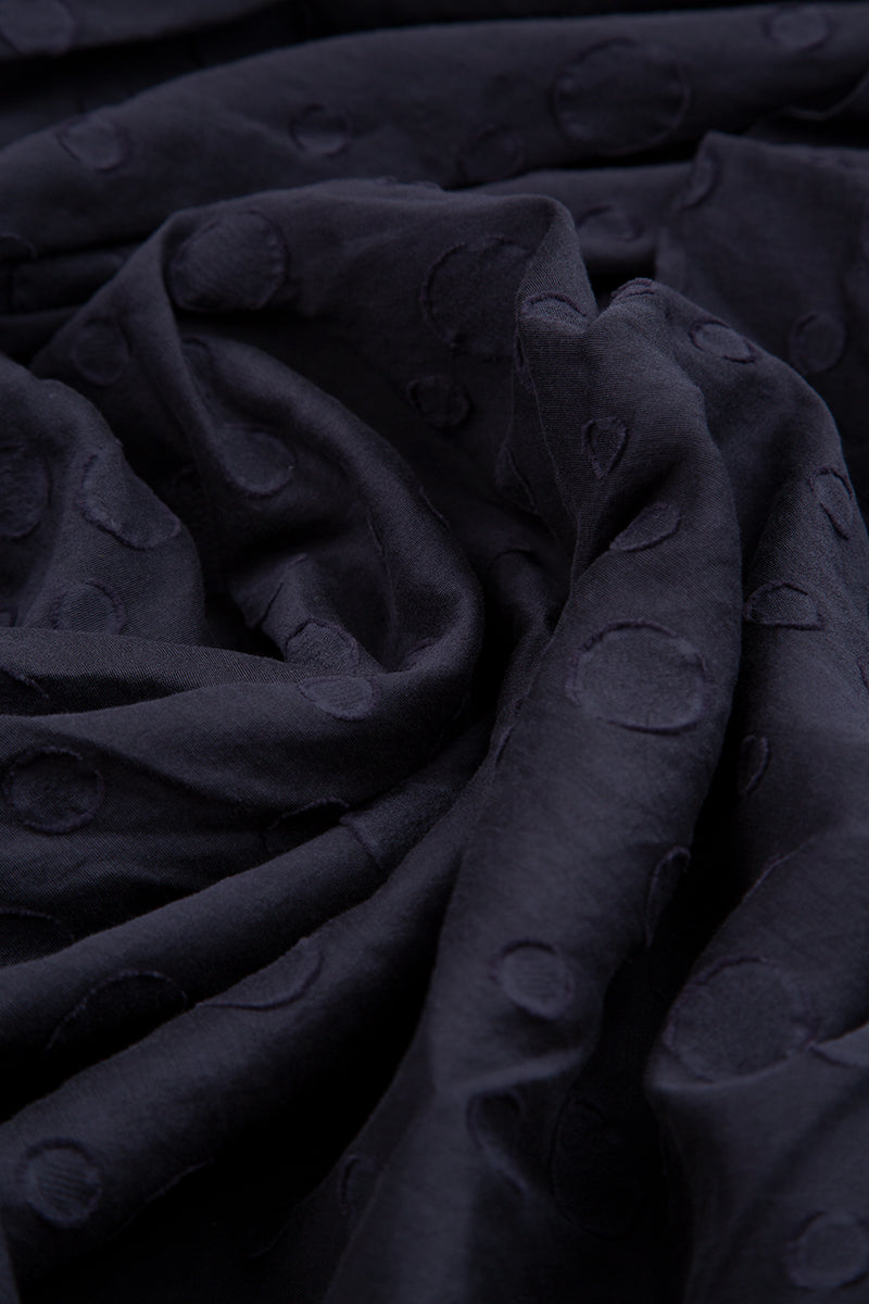 Dotty Dark Purple Silk Cotton Skirt