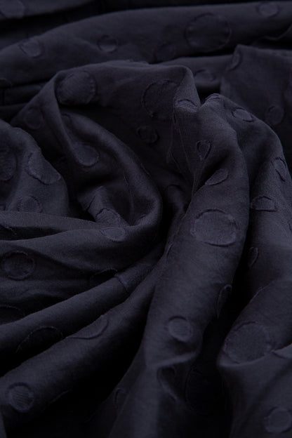 Dotty Dark Purple Silk Cotton Skirt