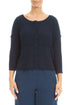 Seam Detail Navy Linen Cardigan 1