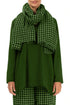 Shamrock Green Check Linen Scarf 1