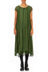Shamrock Green Crumpled Silk Chiffon Dress 1