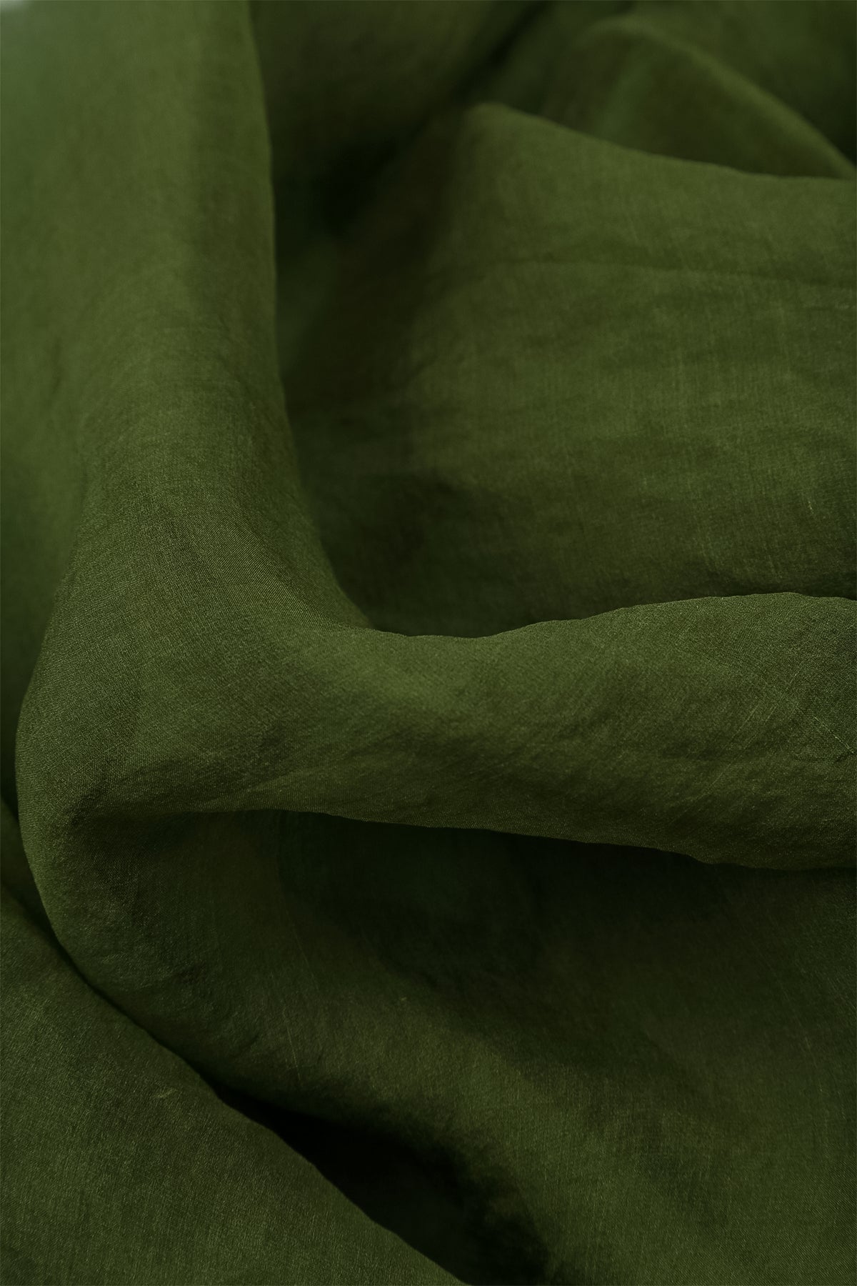 Shamrock Green Crumpled Silk Chiffon Scarf 4