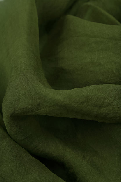 Shamrock Green Crumpled Silk Chiffon Scarf 4