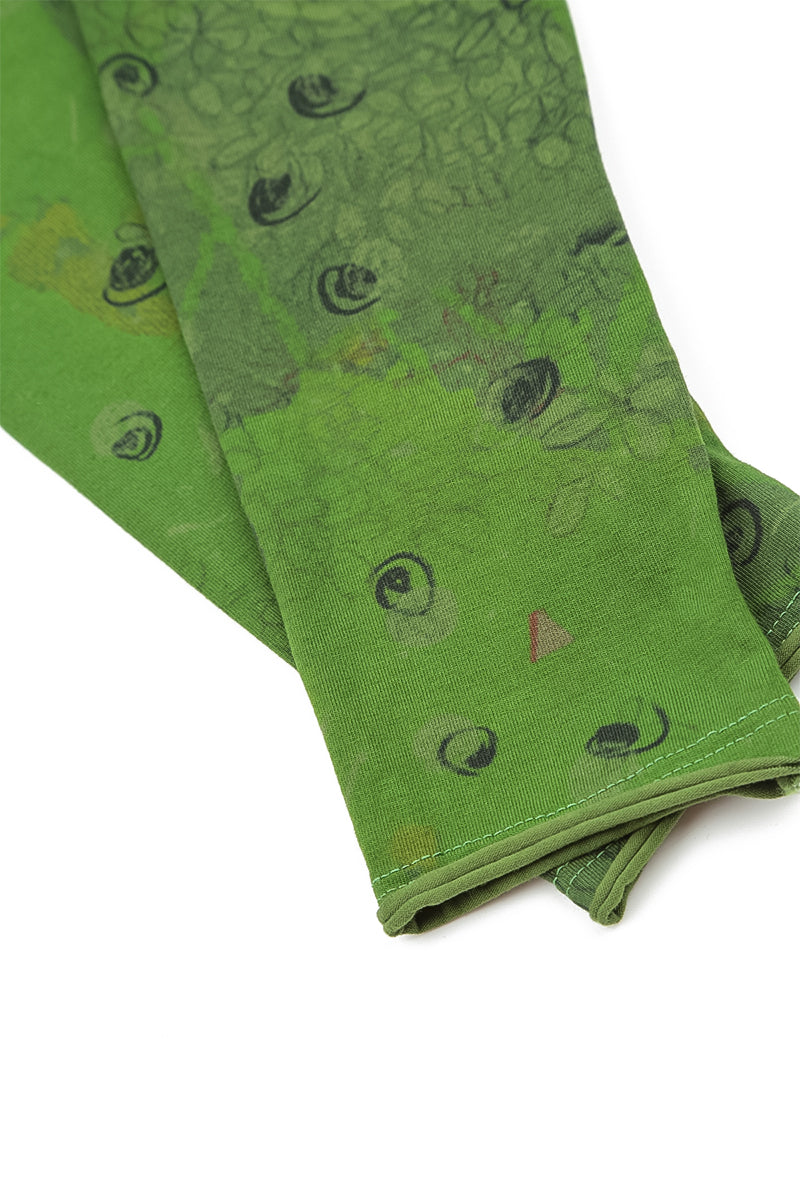 Shamrock Green Meadow Cotton Wristlets 6