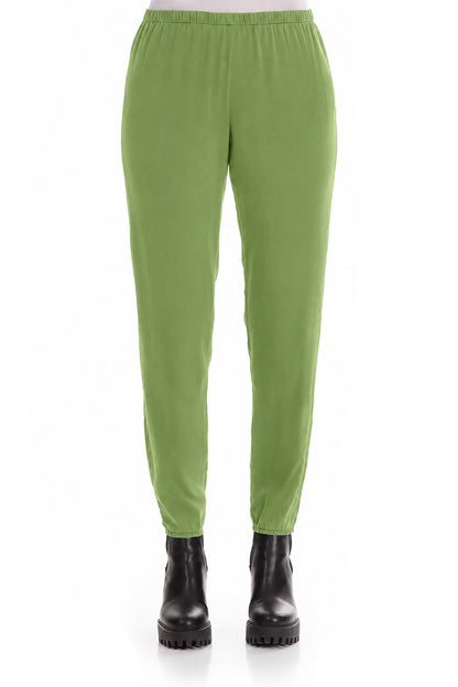 Shamrock Green Silk Leggings 1
