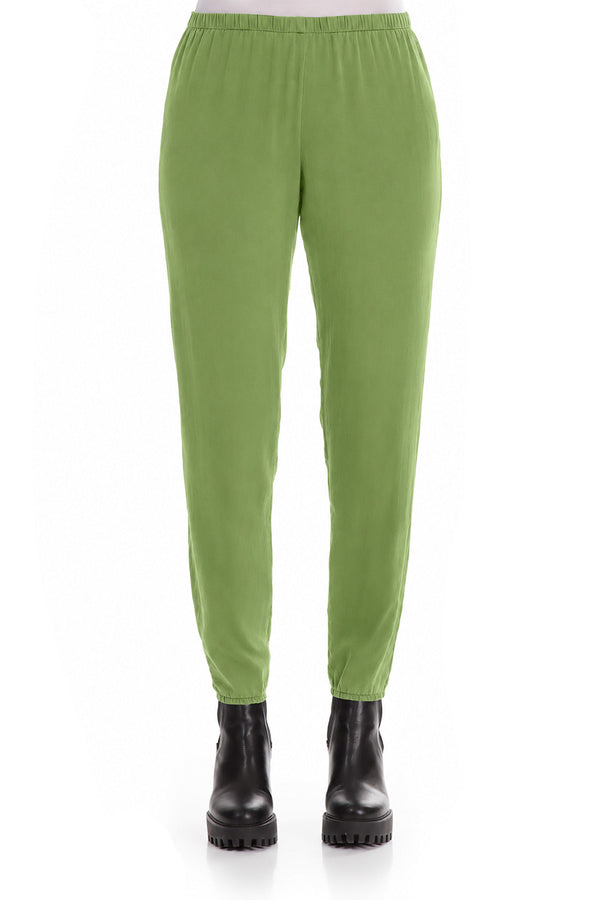 Shamrock Green Silk Leggings 1