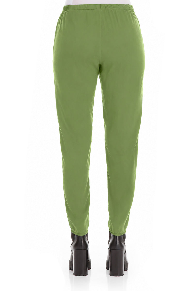 Shamrock Green Silk Leggings 2