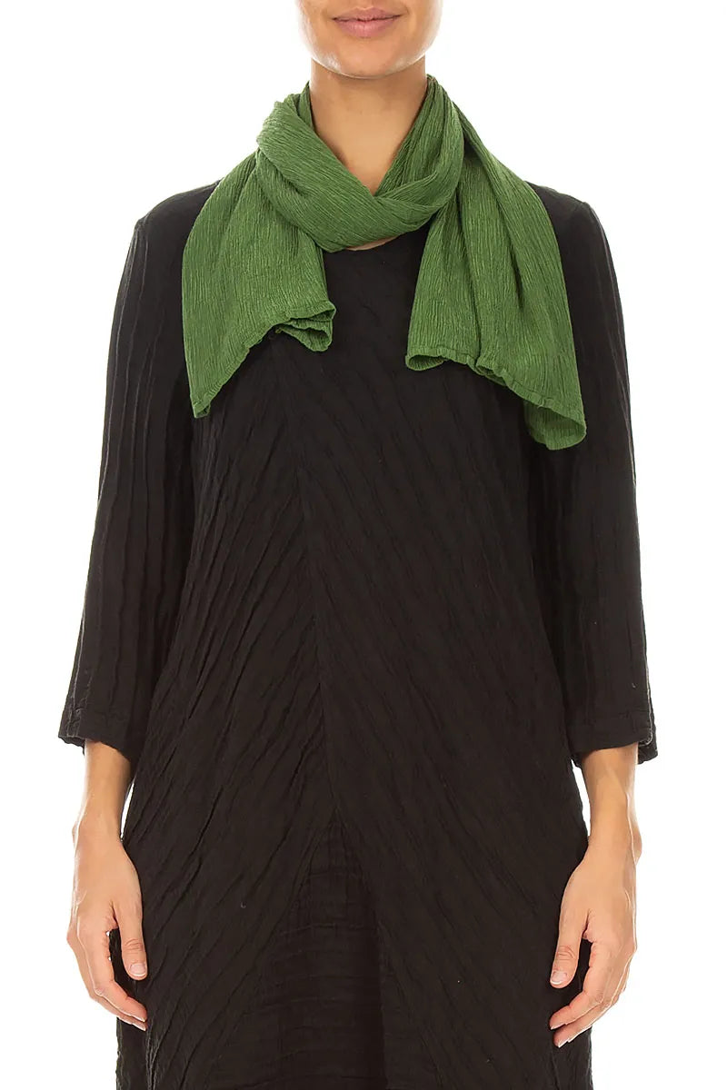 Shamrock Green Silk Viscose Scarf 1