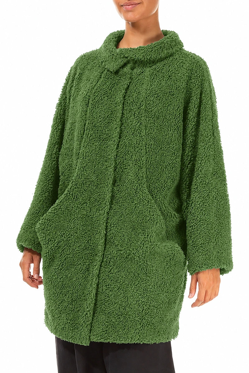 Shamrock Green Teddy Cotton Coat 3