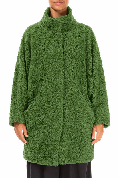 Shamrock Green Teddy Cotton Coat 1