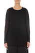 Sheer Black Mesh Soft Cotton Blouse 1