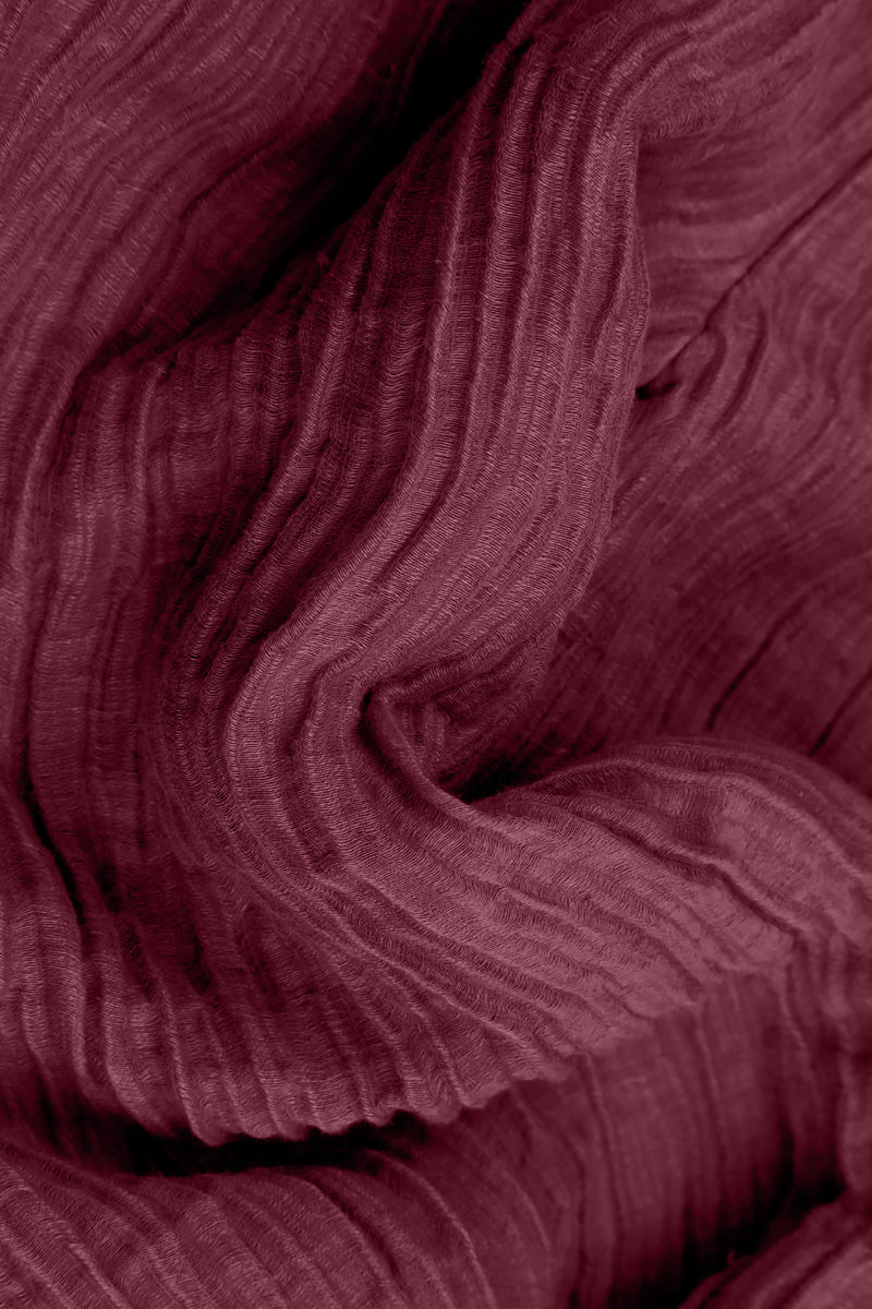 Short Crinkled Antique Ruby Silk Jacket 5