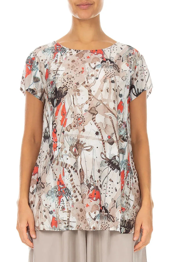 Short Sleeves Savannah Silk Bamboo Top 1
