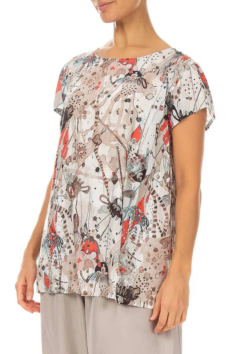 Short Sleeves Savannah Silk Bamboo Top 3