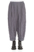 Slate Pleated Silk Bamboo Trousers 1