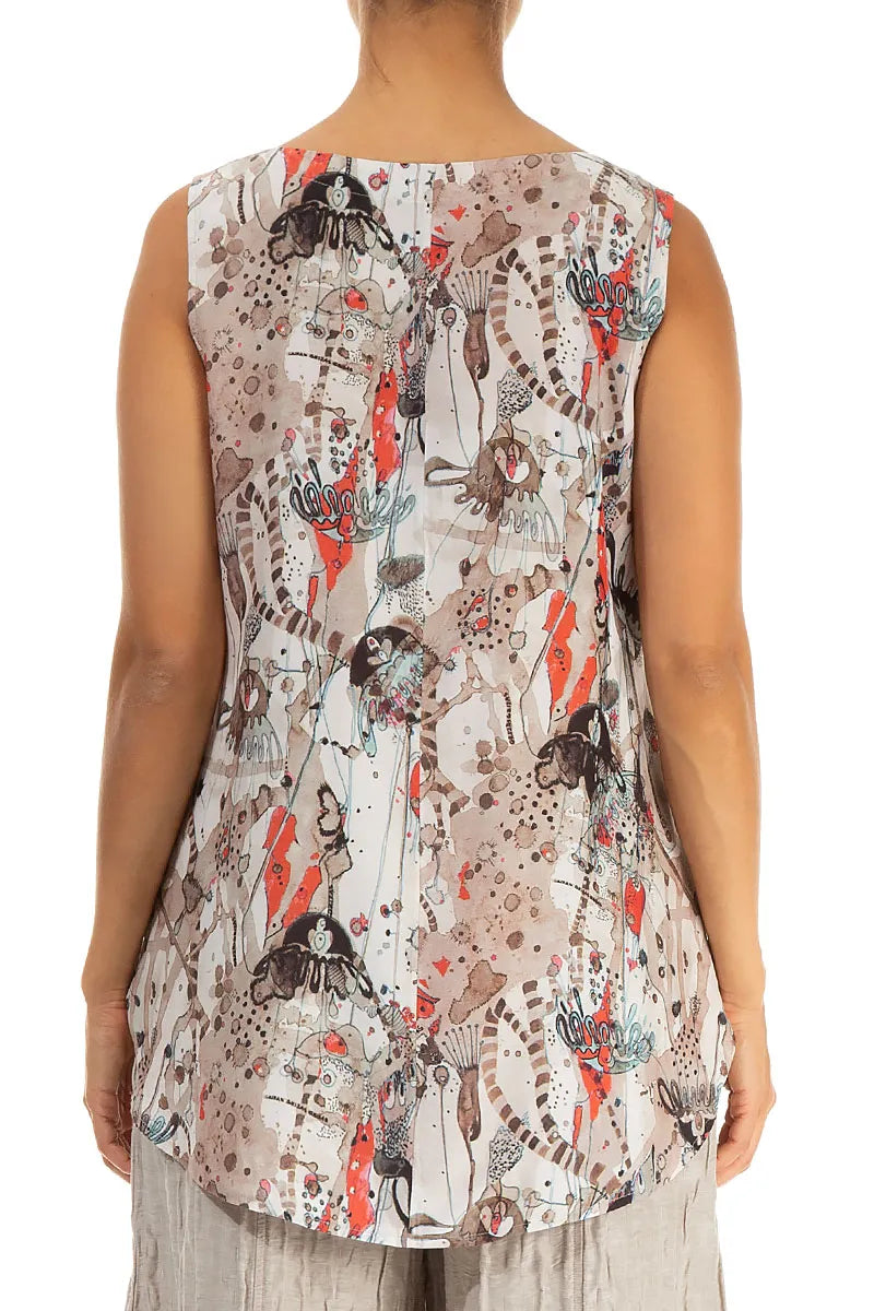Sleeveless Savannah Silk Bamboo Top 2