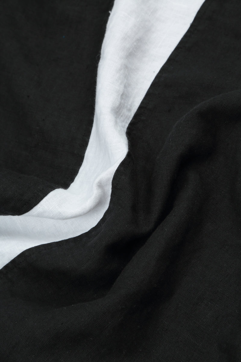 Sleeveless Two-Tone Linen Top 6