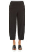 Slight Taper Black Pure Silk Trousers 1