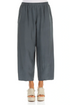 Slight Taper Graphite Pure Silk Trousers 1