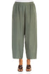 Slight Taper Sage Pure Silk Trousers 1