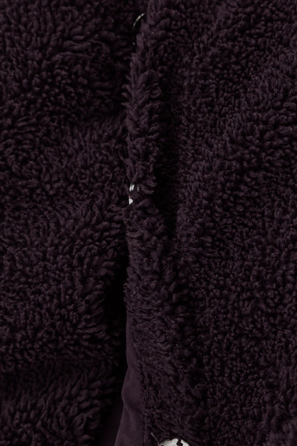 Veste teddy en Coton prune foncé à boutons-pression