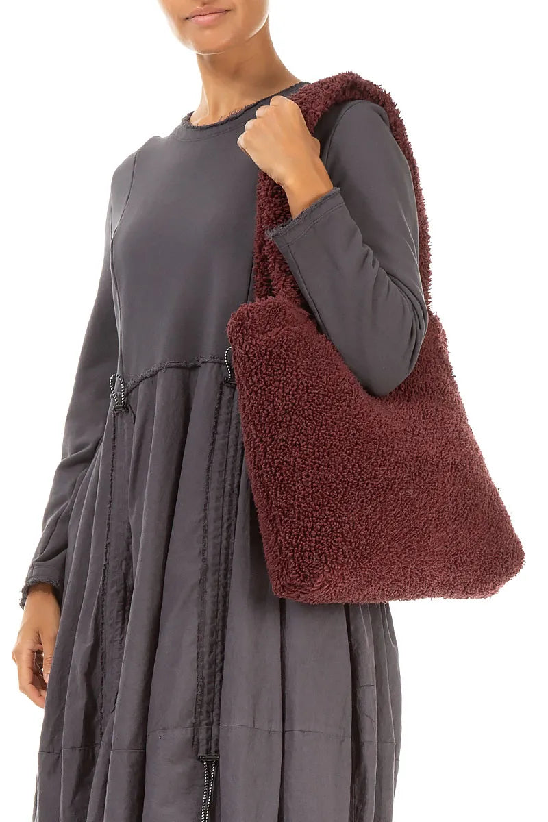 Soft Merlot Teddy Cotton Bag 3