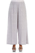 Split Hem Floral Lilac Grey Silk Trousers 1