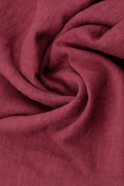 Straight Antique Ruby Linen Trousers 4